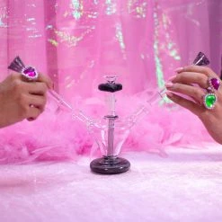 Burning Love Bongs Lovebirds Water Pipe- Black