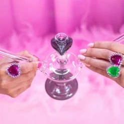 Burning Love Bongs Lovebirds Water Pipe- Black