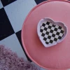 Burning Love Checkerboard Heart Ash Tray Ash Trays
