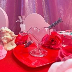 Burning Love Bongs Pink Cupid's Heart Bong