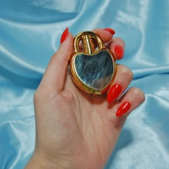 Burning Love Heart Lock Lighter- Gold Lighters
