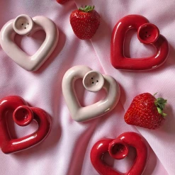 Burning Love Pink Heart Pipe Pipes