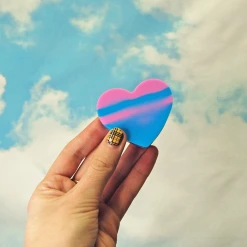 Burning Love Heart Silicone Container- Tie Dye