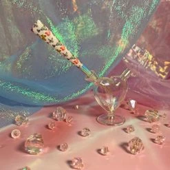 Burning Love Mini Heart Bubbler- Iridescent