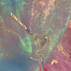 Burning Love Mini Heart Bubbler- Iridescent