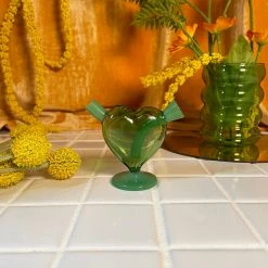 Burning Love Mini Heart Bubbler- Jade
