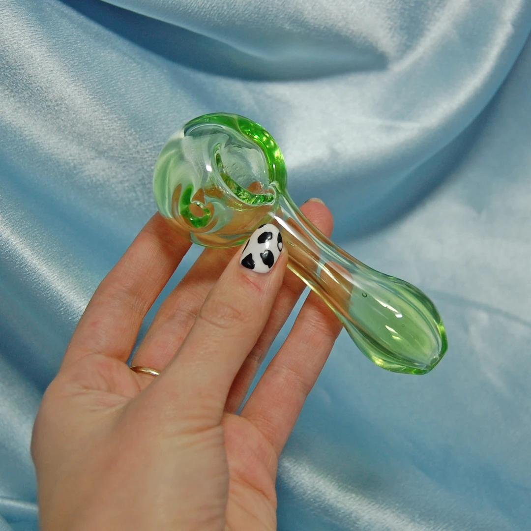 Shop Burning Love Green Jelly Pipe 8 Shop Burning Love Green Jelly Pipe