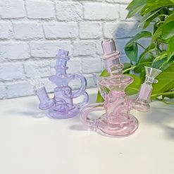 Burning Love Bongs Little Gem Recycler- Lavender 15 Burning Love Bongs Little Gem Recycler- Lavender
