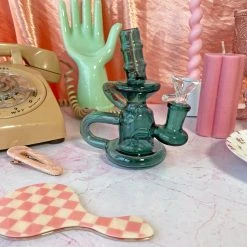 Burning Love Bongs Little Gem Recycler- Teal