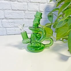 Burning Love Bongs Little Gem Recycler- Green