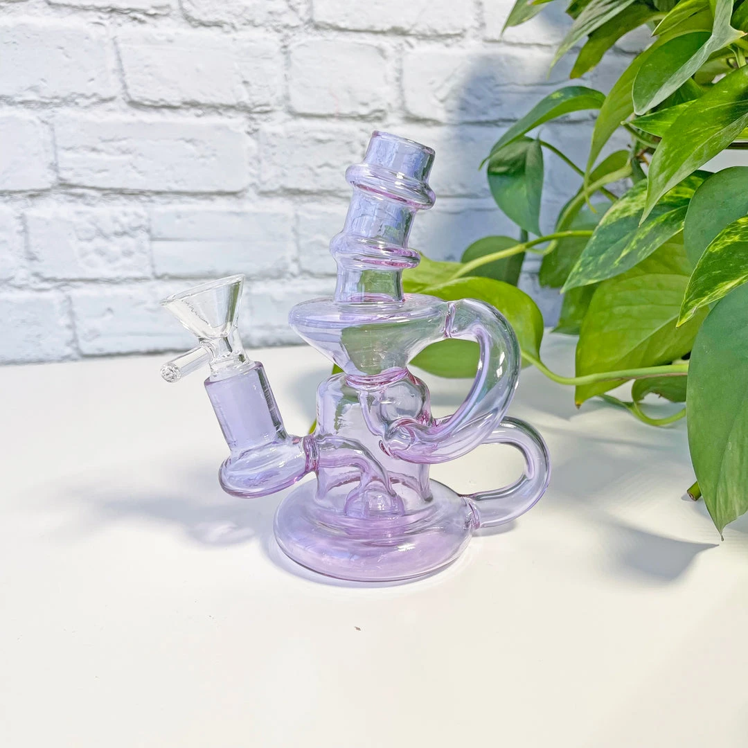 Burning Love Bongs Little Gem Recycler- Lavender 4 Burning Love Bongs Little Gem Recycler- Lavender