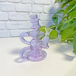 Burning Love Bongs Little Gem Recycler- Lavender 12 Burning Love Bongs Little Gem Recycler- Lavender