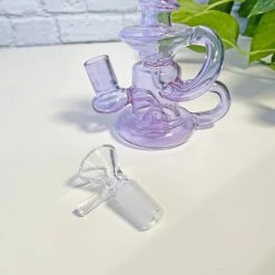 Burning Love Bongs Little Gem Recycler- Lavender 14 Burning Love Bongs Little Gem Recycler- Lavender