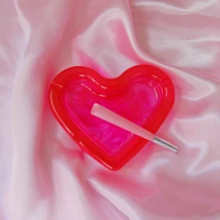Burning Love Pink Heart Ash Tray
