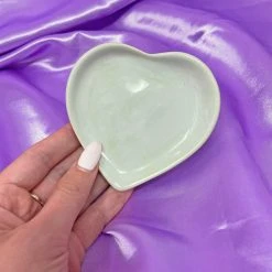 Burning Love Ash Trays Mint Heart Dish