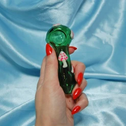 Burning Love Pipes Mushroom Bowl- Green