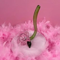 Burning Love Large Pink Rose Pipe