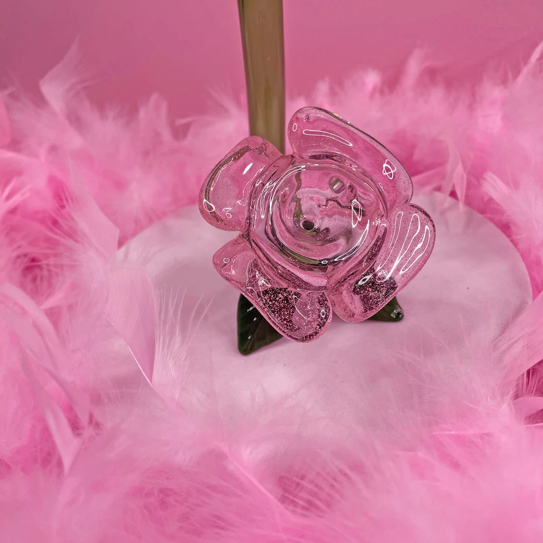 Burning Love Large Pink Rose Pipe 4 Burning Love Large Pink Rose Pipe