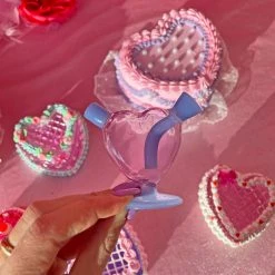 Burning Love Mini Heart Bubbler- Pink And Purple