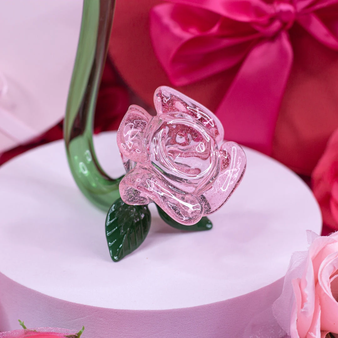 Burning Love Large Pink Rose Pipe 14 Burning Love Large Pink Rose Pipe