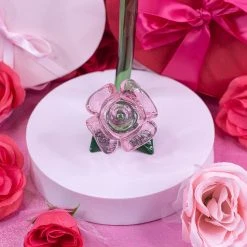 Burning Love Large Pink Rose Pipe 27 Burning Love Large Pink Rose Pipe