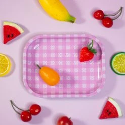 Shop Burning Love Gingham Rolling Tray