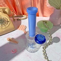 Burning Love Bongs Regal Gem Water Pipe- Sapphire