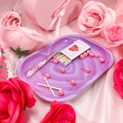 Shop Burning Love Hearts Rolling Tray Rolling Trays