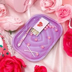 Shop Burning Love Rolling Trays Hearts Rolling Tray With Lid