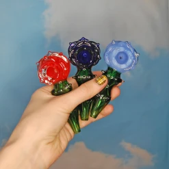 Burning Love Small Rose Bowl- Pastel Pipes