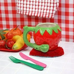 Shop Burning Love Pipes Strawberry Wake N Bake Mug Pipe