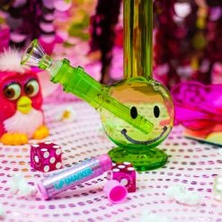 Burning Love Bongs Smiley Mini Bong- Slime Green