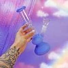 Burning Love Bongs Ice Ice Baby Water Pipe- Periwinkle