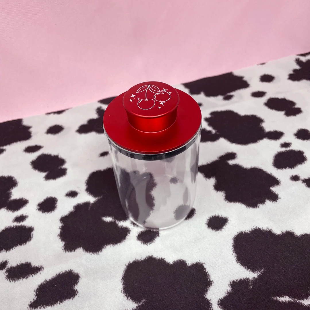 Shop Burning Love Storage Stash Jar- Cherry 4 Shop Burning Love Storage Stash Jar- Cherry