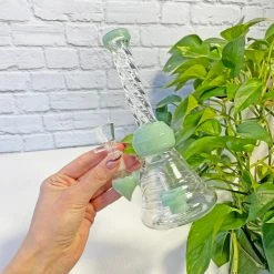 Burning Love Twirl Water Pipe- Jade Green Bongs