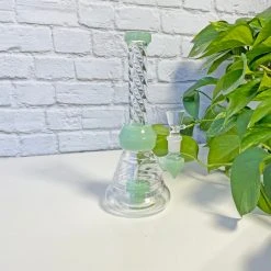 Burning Love Twirl Water Pipe- Jade Green Bongs
