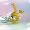 Burning Love Diamond In The Rough Water Pipe- Amber Bongs