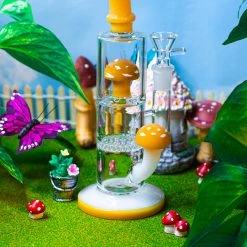Burning Love Yellow Mushroom Water Pipe Bongs