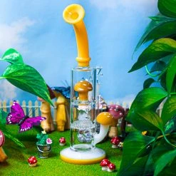 Burning Love Yellow Mushroom Water Pipe Bongs