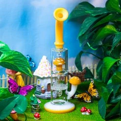 Burning Love Yellow Mushroom Water Pipe Bongs