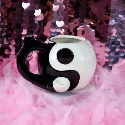 Shop Burning Love Pipes Yin Yang Wake N Bake Mug Pipe